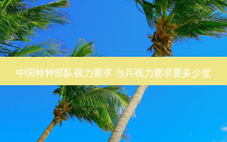 中国特种部队视力要求 当兵视力要求要多少度