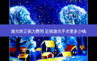 激光矫正视力费用 近视激光手术要多少钱