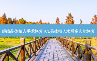眼睛晶体植入手术恢复 ICL晶体植入术后多久能恢复