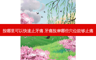 按哪里可以快速止牙痛 牙痛按摩哪些穴位能够止痛