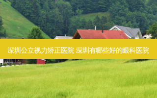 深圳公立视力矫正医院 深圳有哪些好的眼科医院