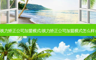 视力矫正公司加盟模式(视力矫正公司加盟模式怎么样)