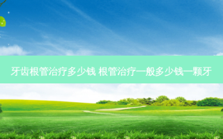 牙齿根管多少钱 根管一般多少钱一颗牙