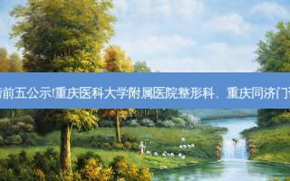 重庆胸修复整形医院排行榜前五公示!重庆医科大学附属医院整形科、重庆同济门诊部、重庆唯尔美门诊部科