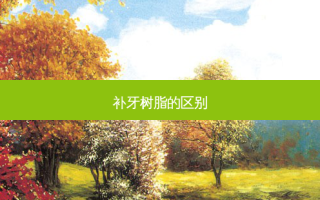 补牙树脂的区别