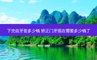 下兜齿牙套多少钱 矫正门牙现在需要多少钱了