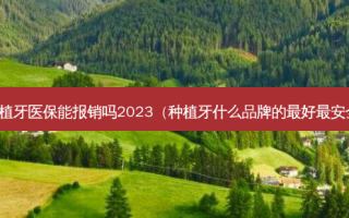种植牙医保能报销吗2023（种植牙什么品牌的好安全）